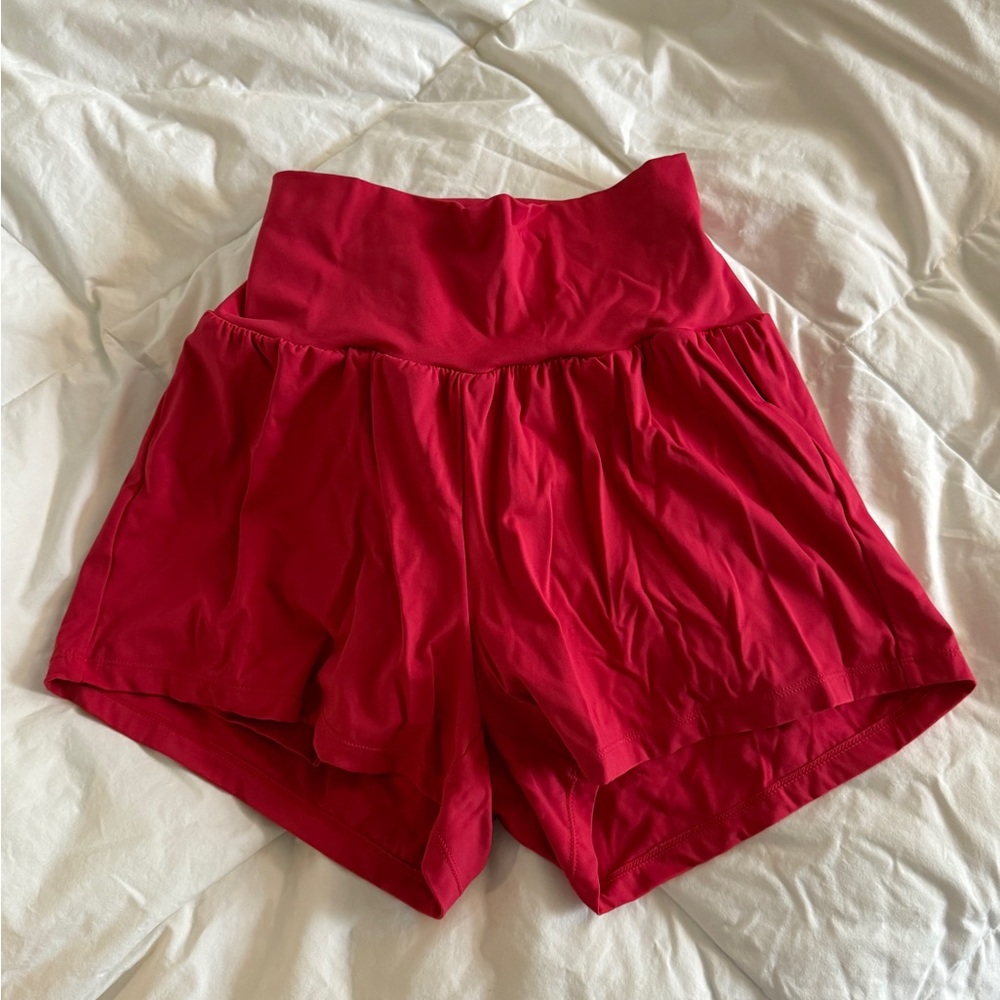 HALARA Women's Vibrant Pink High-Waisted Shorts